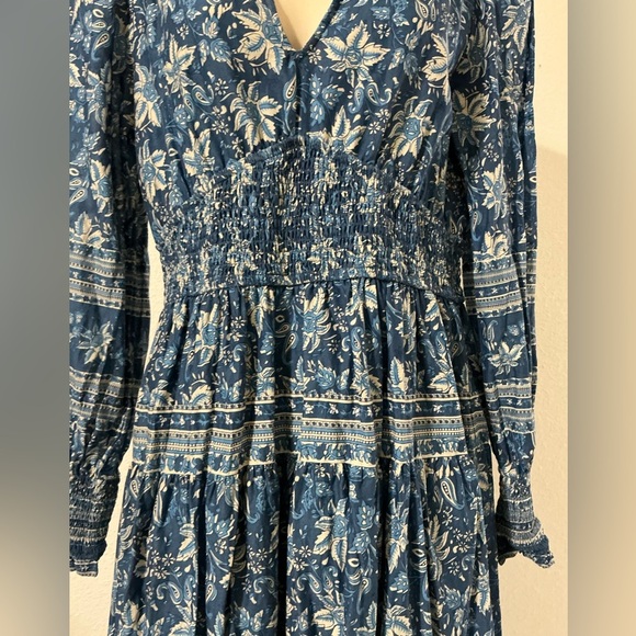 EUC Sézane x Sea NY Blandine Dress Floral Blue Dress Size 38 US 6 - Picture 6 of 16